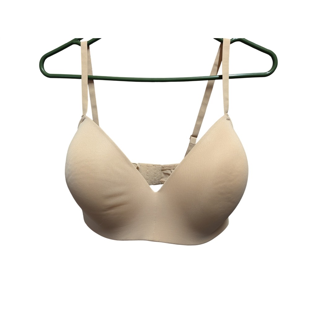 Maidenform Wireless Bra Womens 40D Beige Excellent Seamless Comfort 0122TP